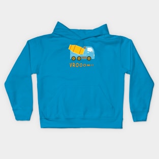 Cement mixer truck Kids Hoodie